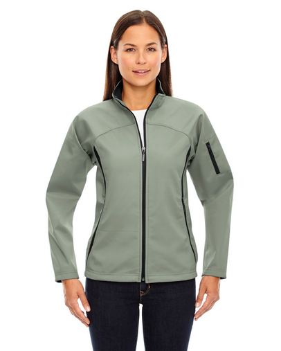 Custom Embroidered  North End Ladies' Three-Layer Fleece Bonded Performance Soft Shell Jacket - 78034 